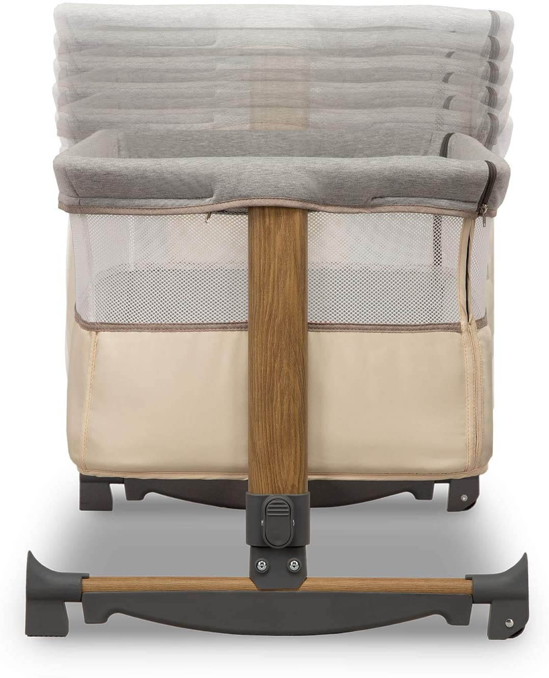 Lionelo Leonie Beige Baby 3in1 Beistellbett mit Matratze höhenverstellbar mit Schaukelfunktion