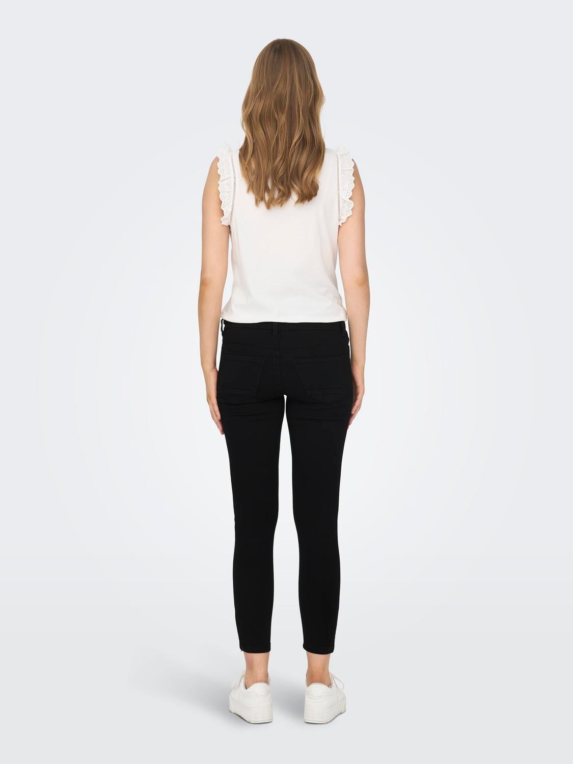 OLMKENDELL Mittlere Taille Skinny Fit Jeans Black