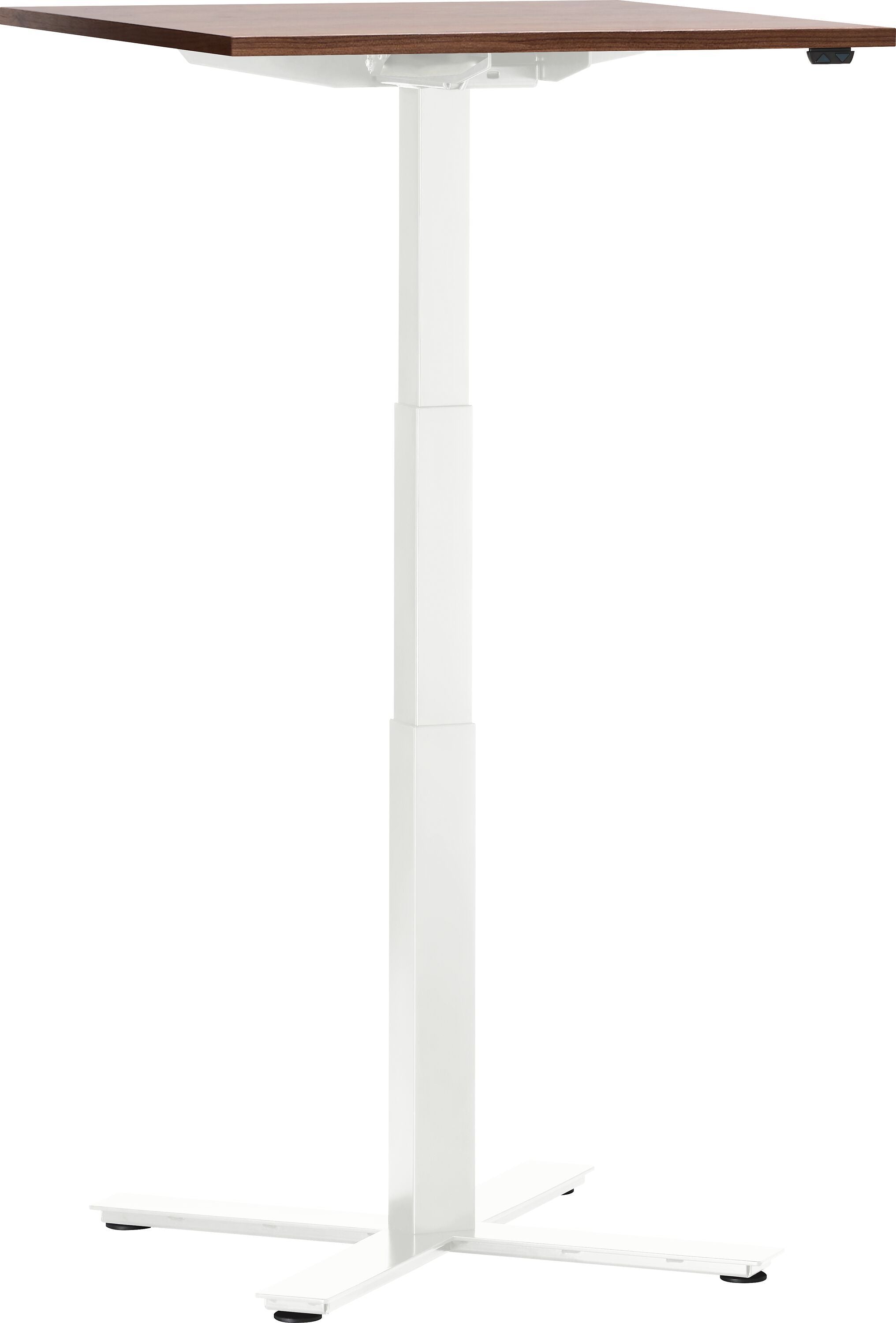 FLEXCUBE Besprechungstisch höhenverstellbar - Nussbaum / B: 70.0 cm x T: 70.0 cm x H: 62.5 cm