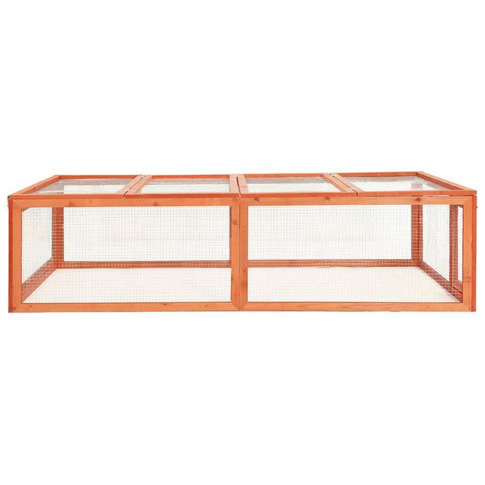 Clapier cage lapins petits animaux 183 x 90 x 46,5 cm bois de sapin massif