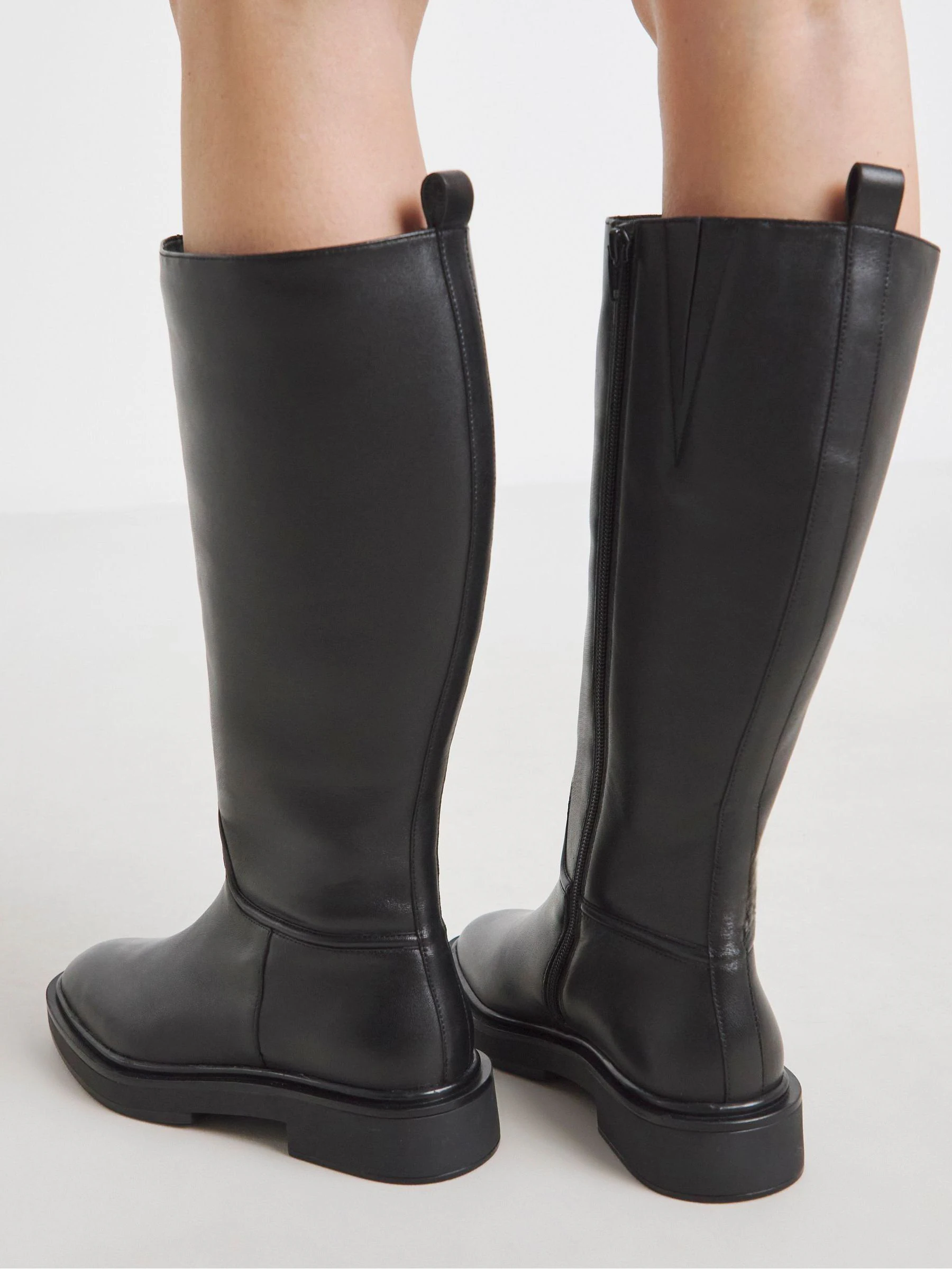 Zwart - Simply Be Leather Knee High Riding Boots