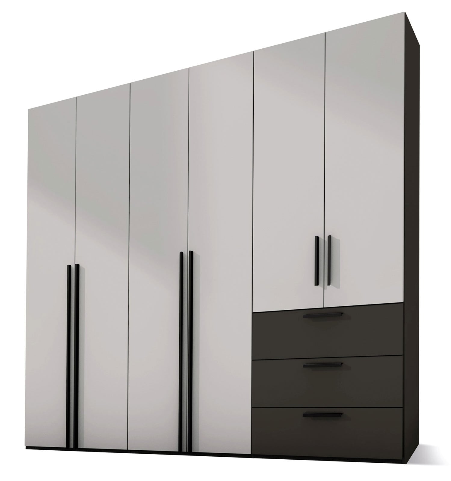 nolte Kleiderschrank 300 x 223 cm Basaltgrau/ Seidengrau