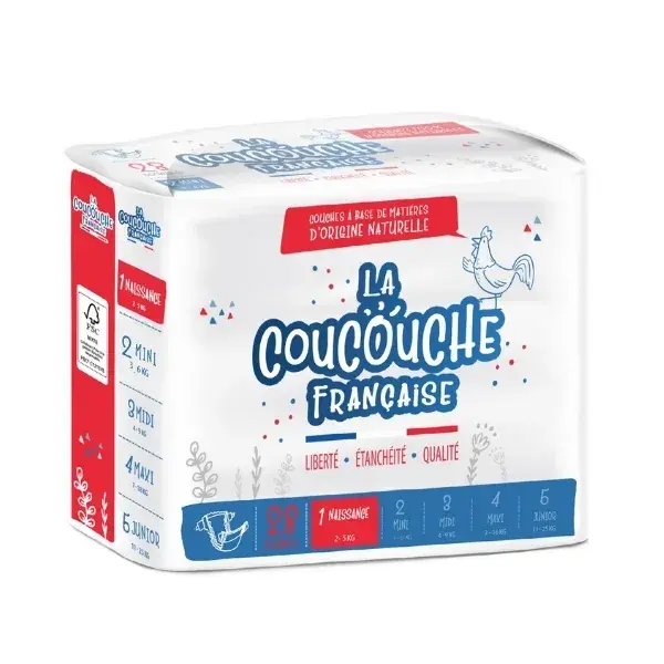 La Coucouche Française Couches Premium Taille 1 (2-5kg) - 28 unités