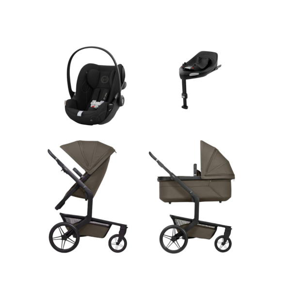 Joolz Day 5 Kinderwagen 2-in-1 - Navy Blue | Cybex Cloud T Plus Autostoeltje - Sepia Black | Cybex Base T - Black