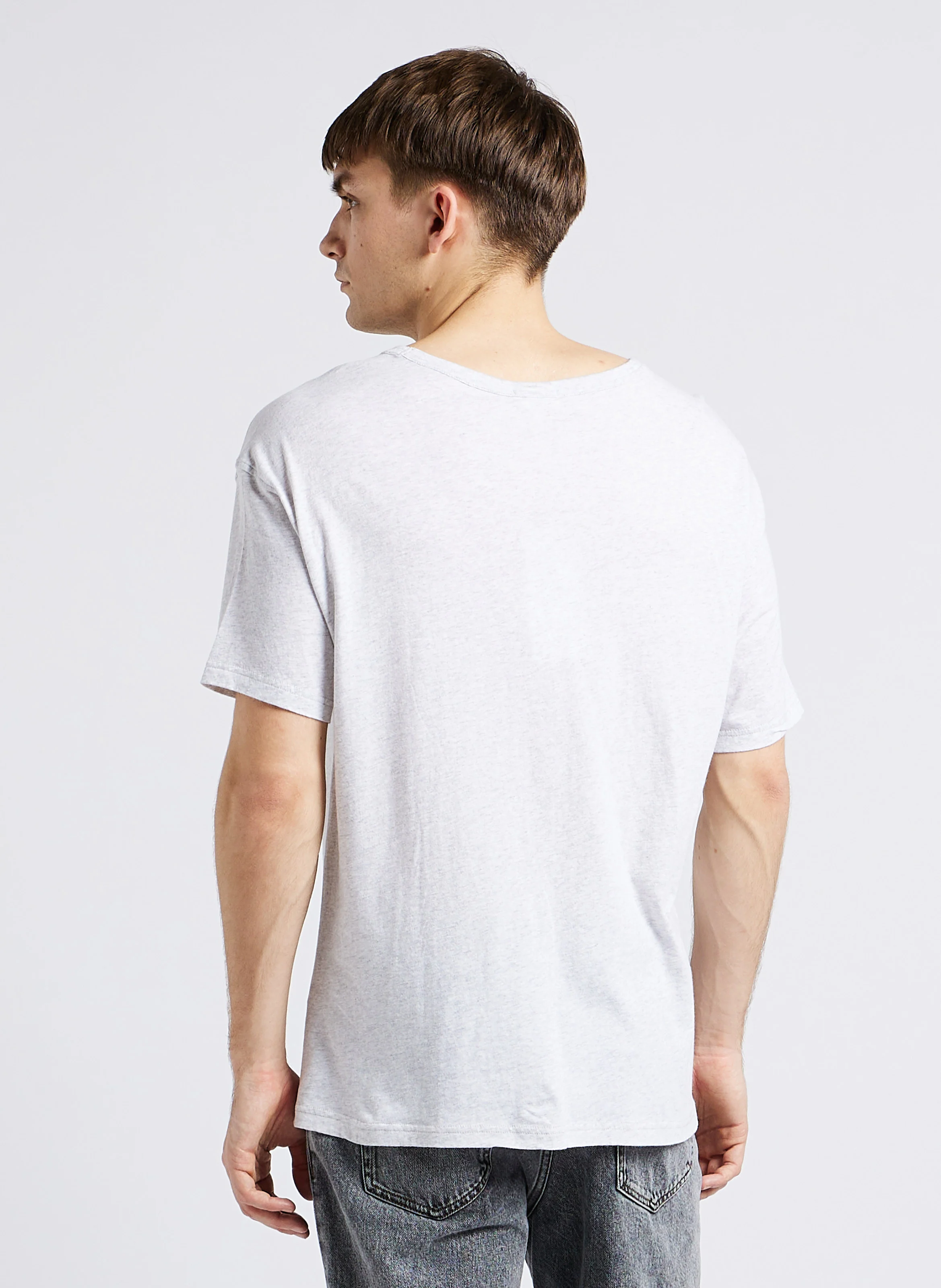 GAMIPY - Tee-shirt manches courtes chiné en coton | Gris