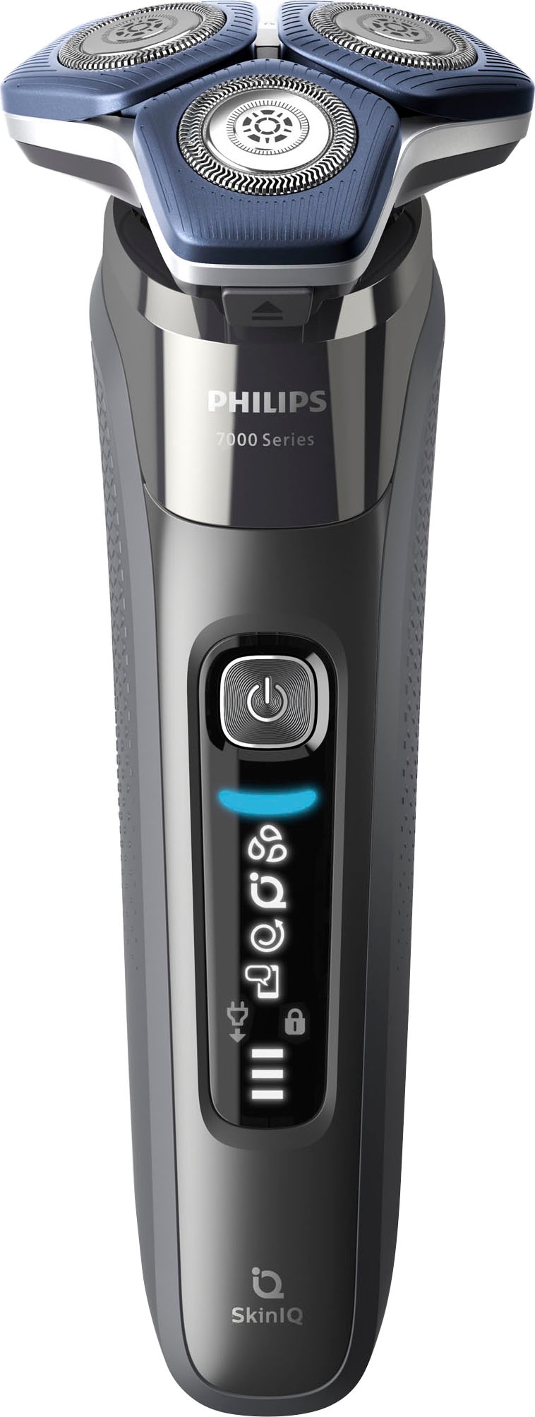 Philips Elektrorasierer »Shaver Series 7000 S7887/55« Reinigungsstation ausklappbarer Präzisionstrimmer 1 Reinigungskartusche, Etui, Ladestand, mit SkinIQ Technologie