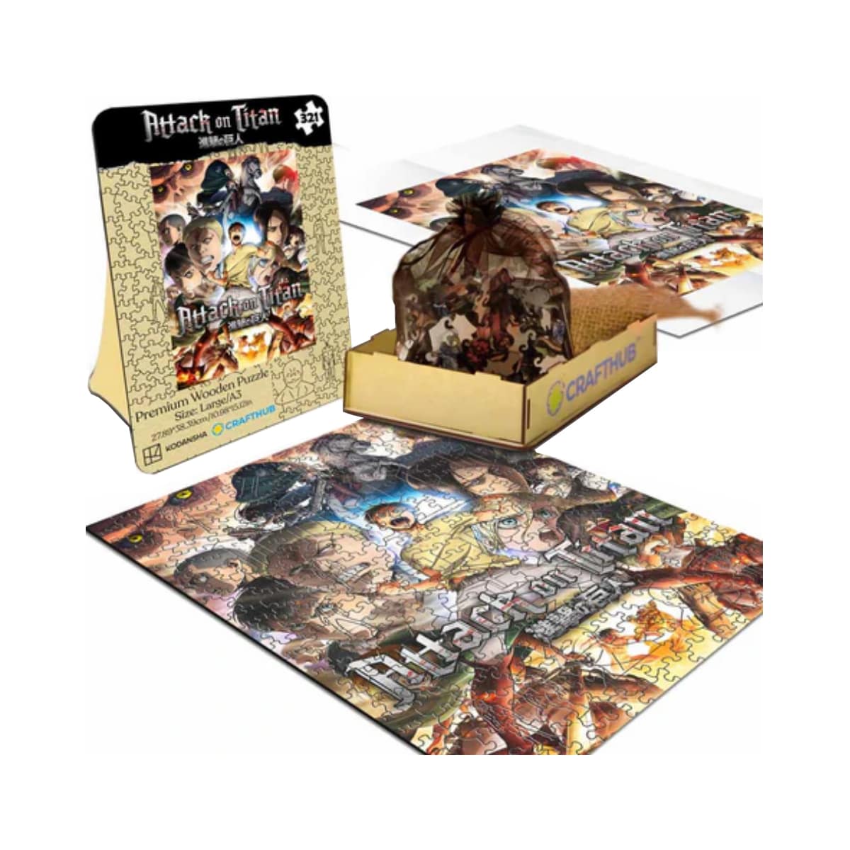 Crafthub Attack on Titan puslespill (Heroes of Paradis Island)