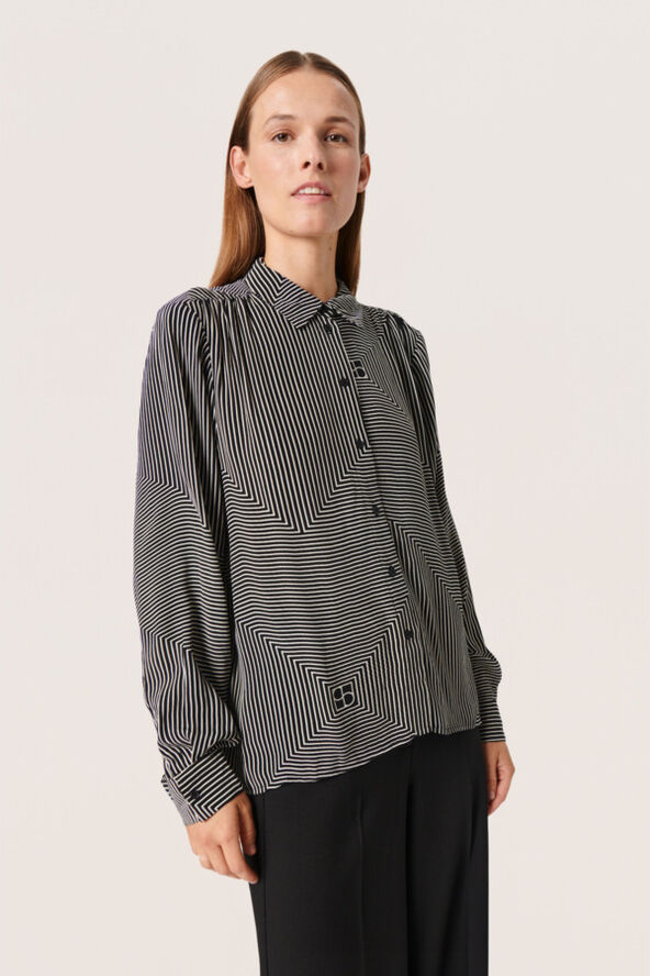 Soaked in Luxury SLMolly Shirt Monogram line print