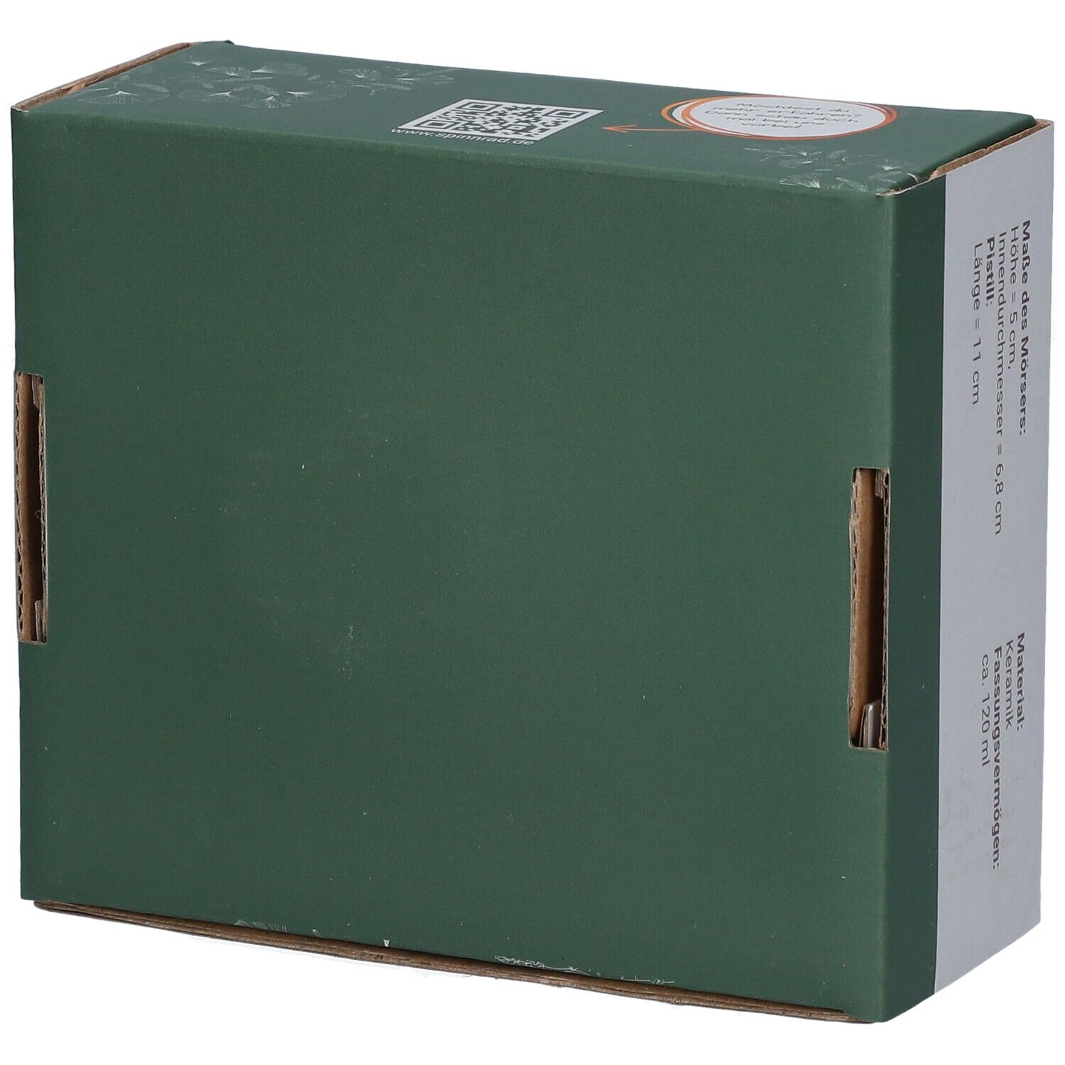 Spinnrad® Mörser Porzellan Weiss 6,8 cm Ø. mit Pistill