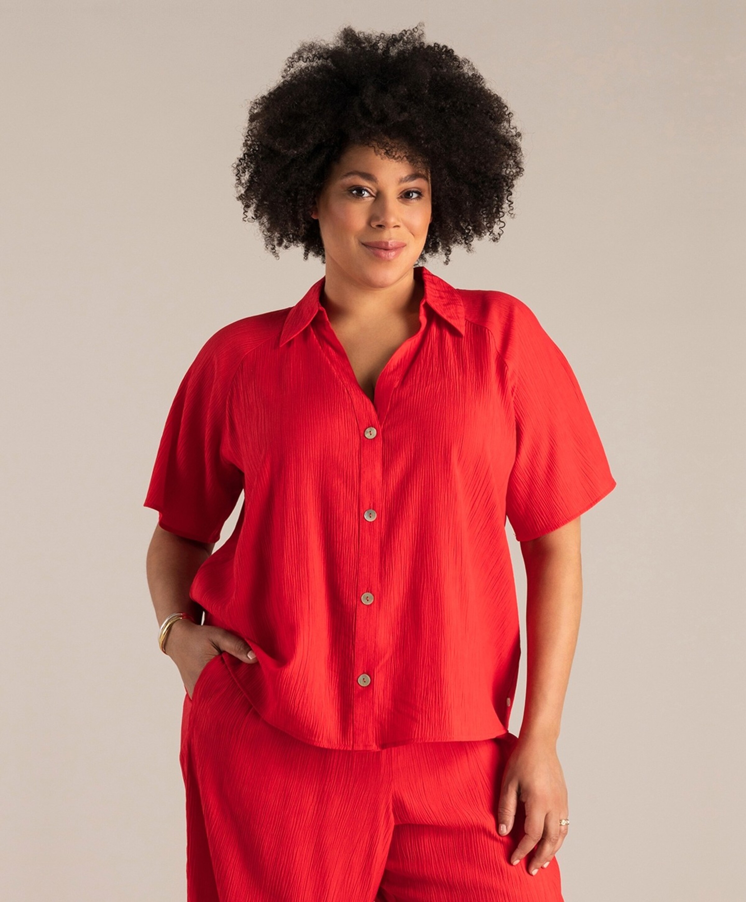 Yest Curve Dames blouse rood
