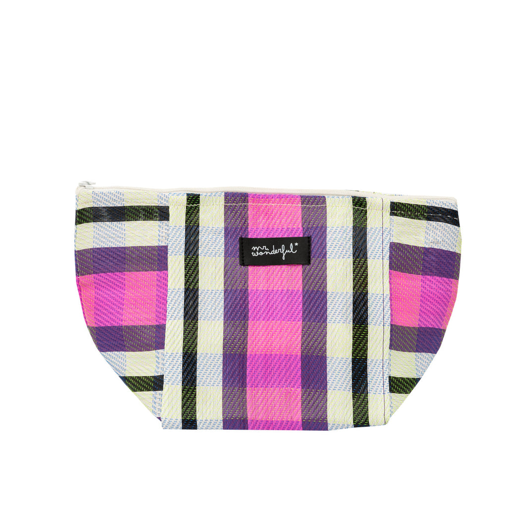 Bolsa Praia - Roxo, Branco E Preto
