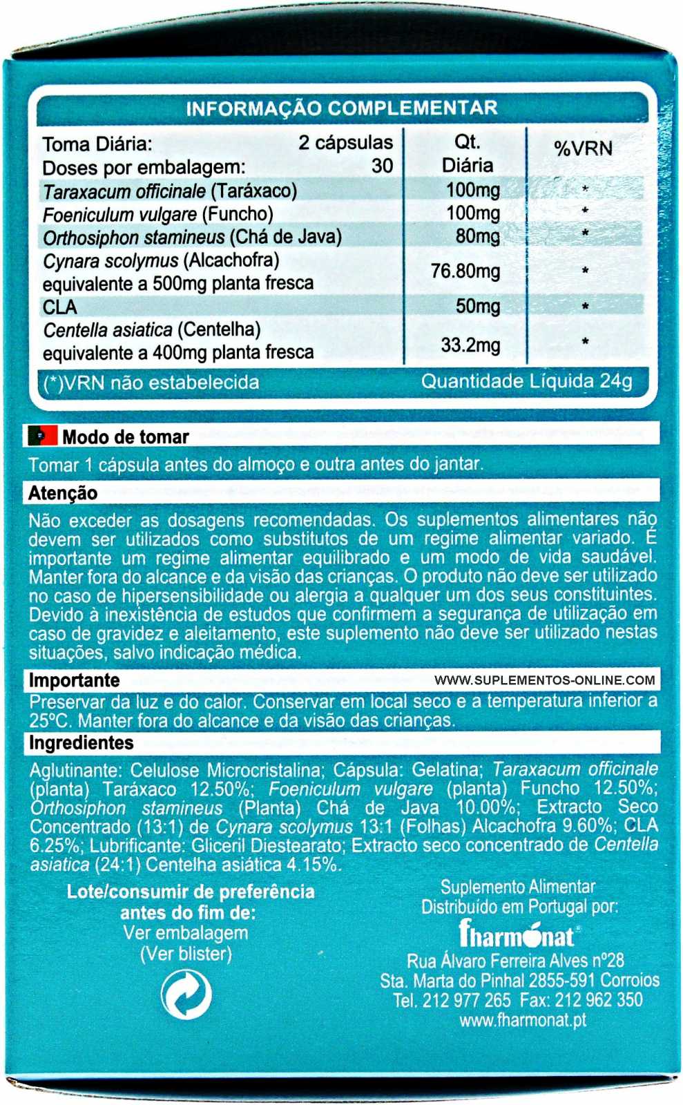 Fharmonat Biolimão Detox 60 cápsulas