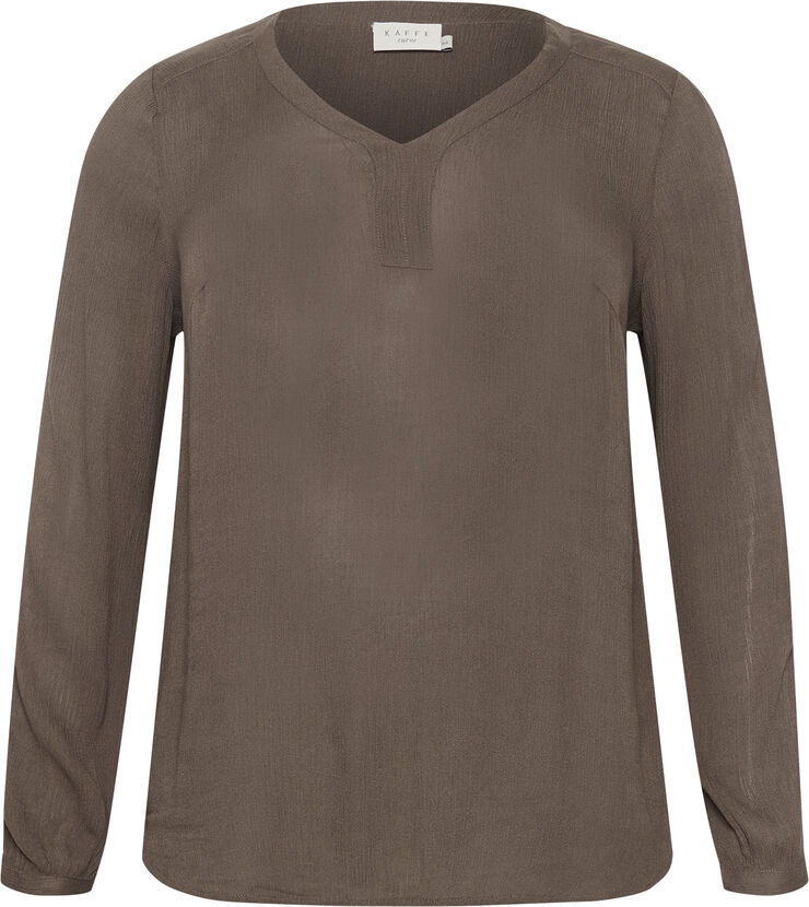 Kaffe Curve KCami LS Blouse Major brown