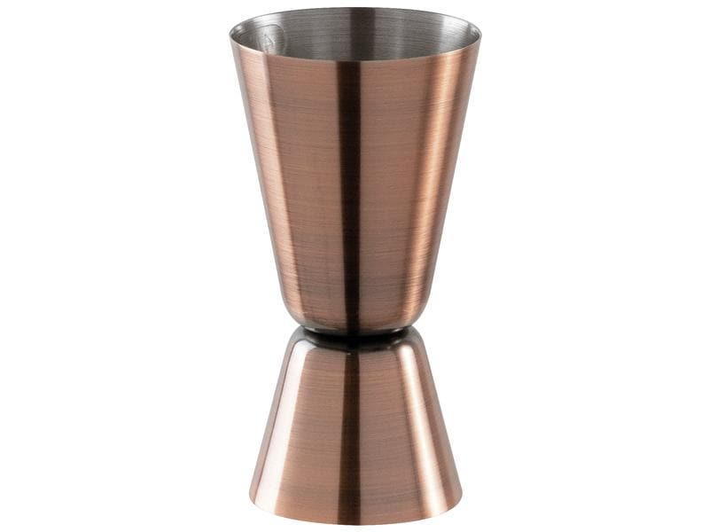 Paderno Cocktail-Doppelmass 40/20 ml, Braun/Kupfer Cocktail-Messbecher