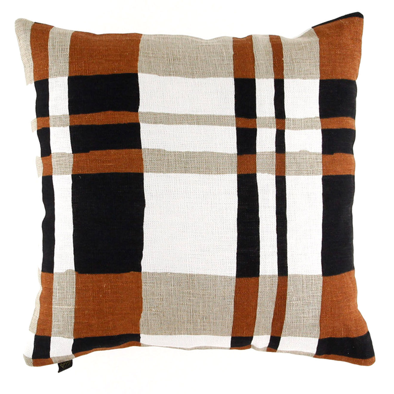 Haomy Housse de coussin en Lin & Coton Cork caramel - 45x45 cm