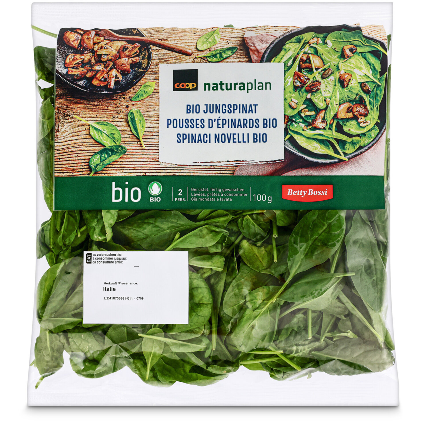 Betty Bossi Naturaplan Bio Jungspinat -