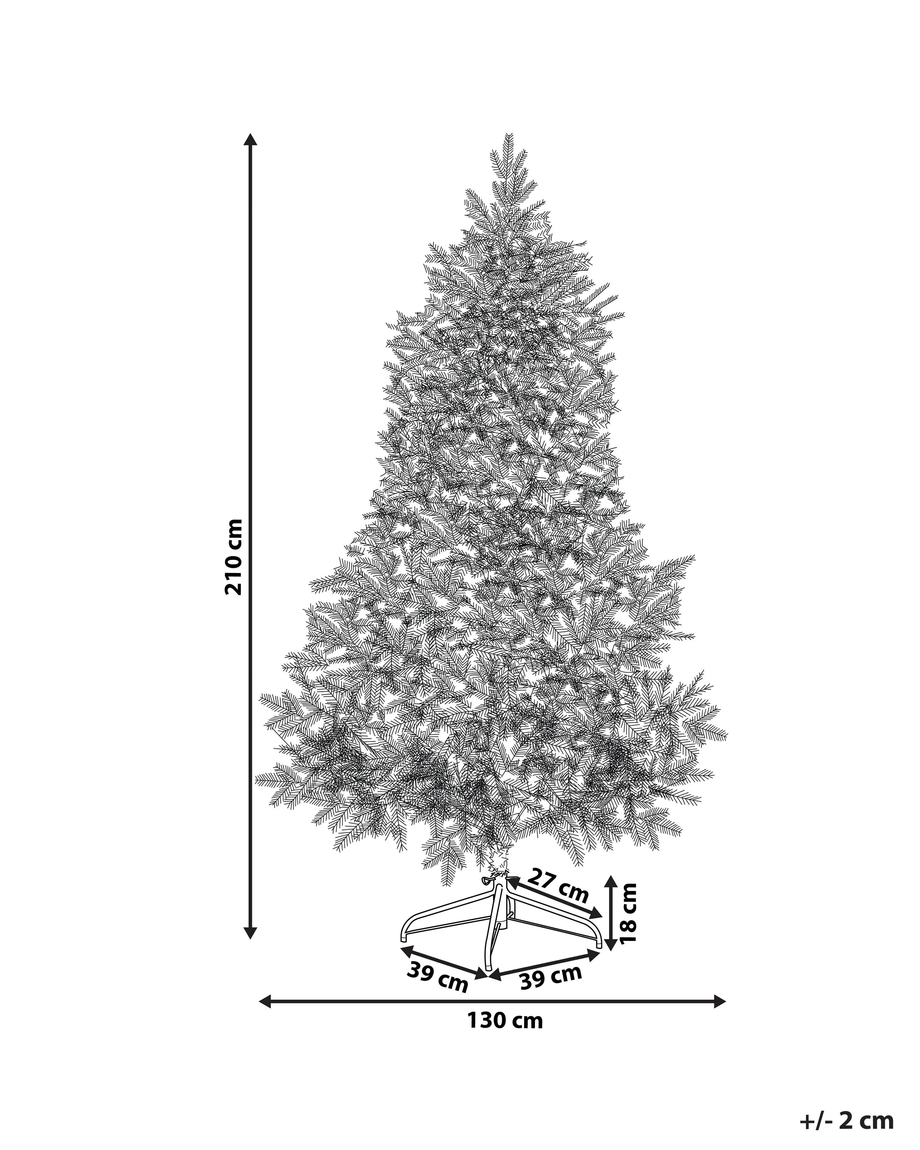 Besneeuwde kunstkerstboom TOMICHI 210 cm Wit