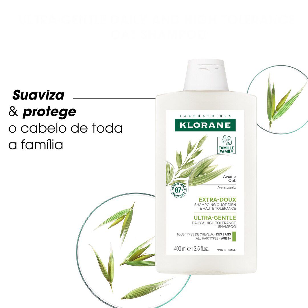 KLORANE  Champô Aveia Ultra-Suave Cabelo Normal - 400ml