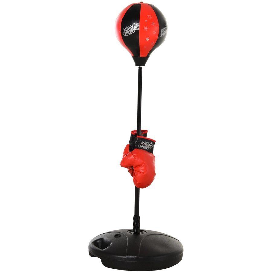 HOMCOM Kinder Punchingball-Set mit Boxhandschuhe schwarz, rot