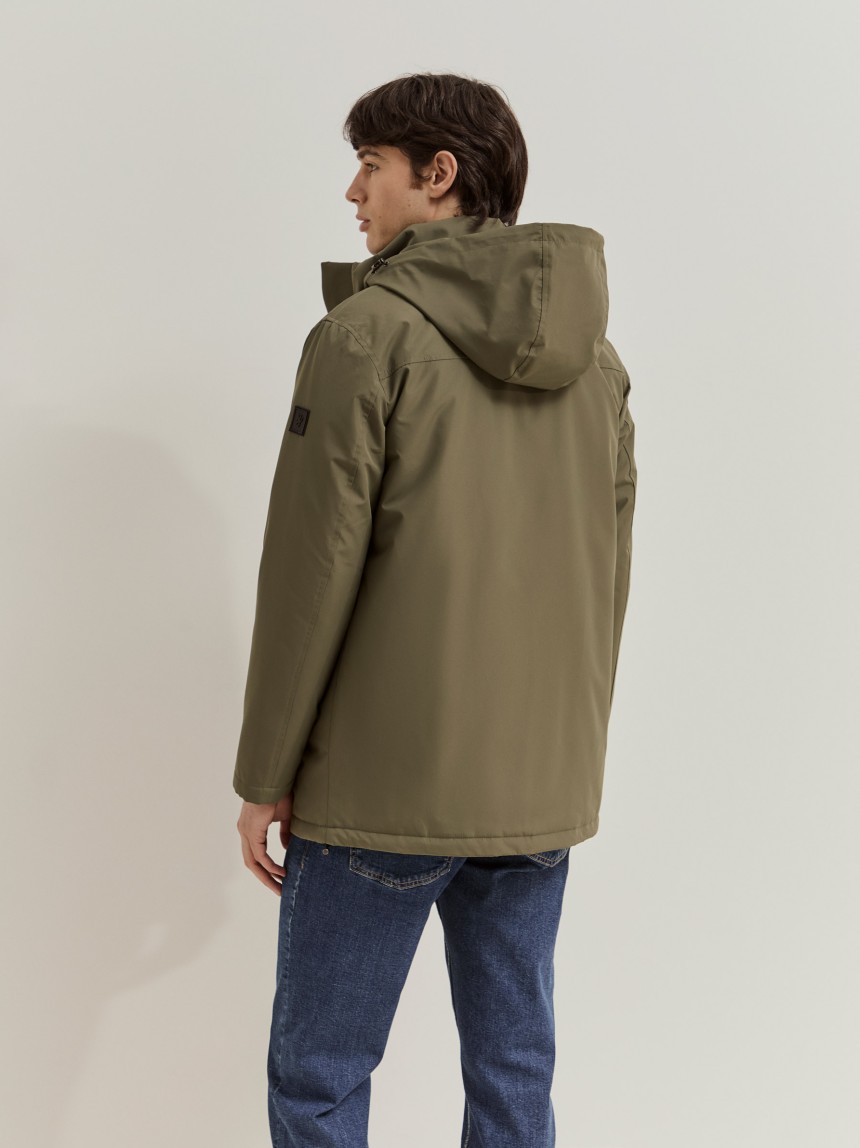 Parka acolchoada com capuz