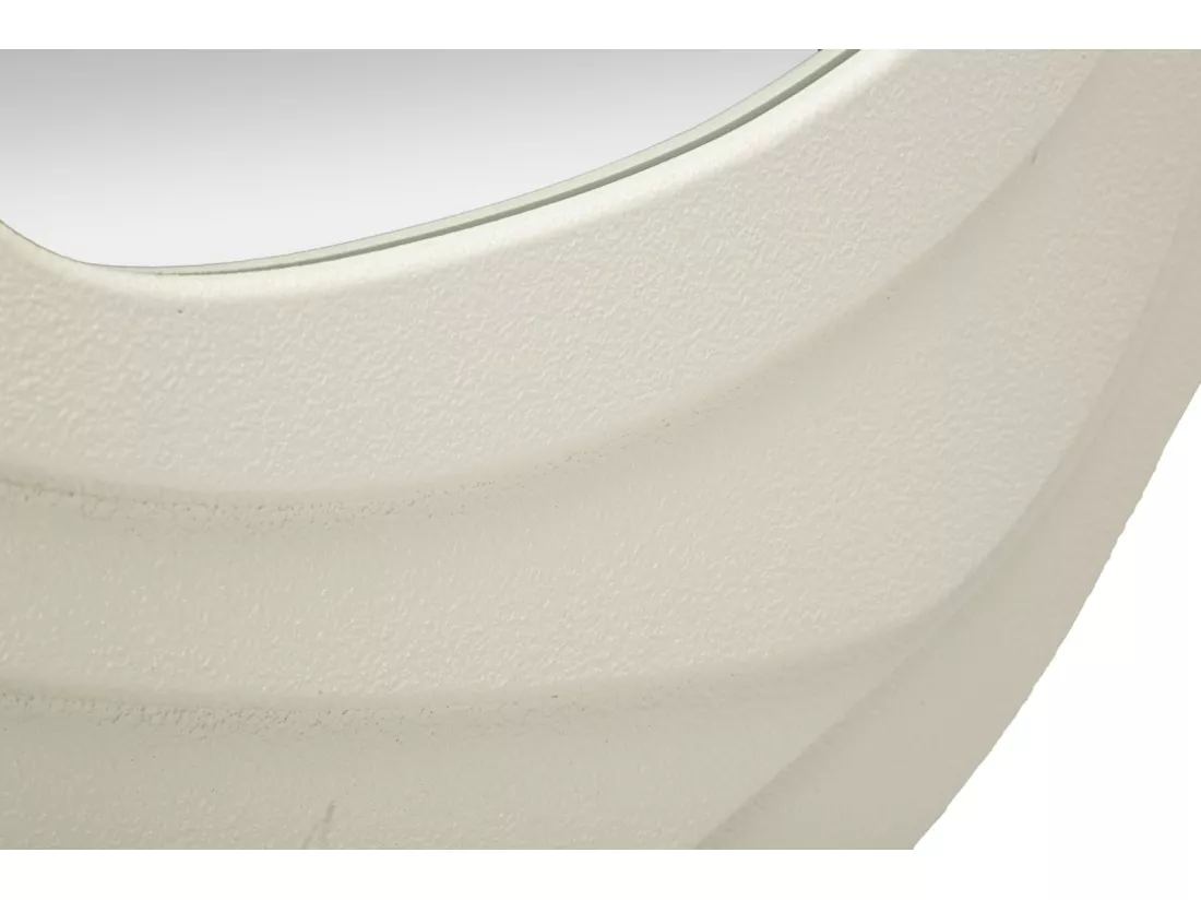 Miroir Mural Blanc aux Formes Sinuées - Design Moderne et Créatif - 90x4x97 cm