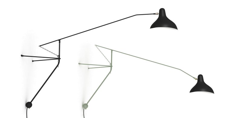 DCW éditions Mantis BS2 wandlamp zwart