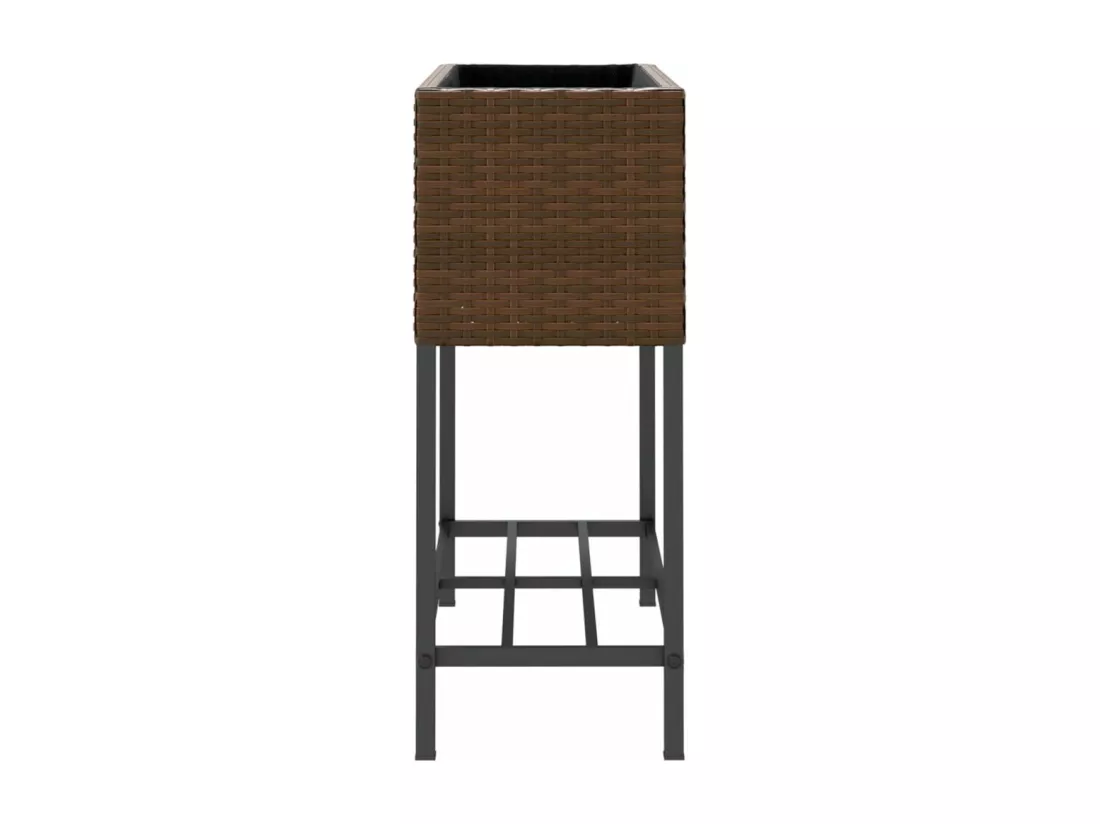 Jardinière bac lit surélevé résine marron 70 x 28 x 70 cm 02_0038883
