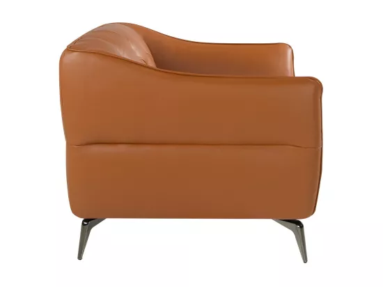 Fauteuil de cuir brun avec capitonné 5098 ANGEL CERDA