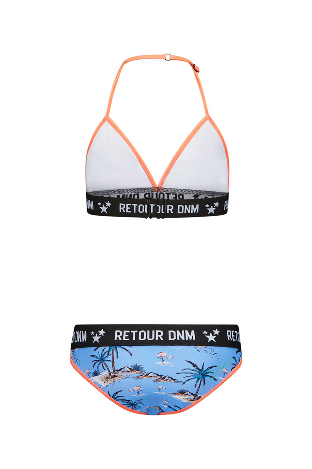triangel bikini Lavina blauw/zwart/roze