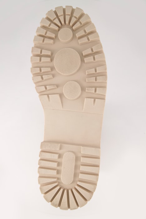 Lederstiefel, XXL-Schaft, Velours, Elastikeinsatz, Weite H