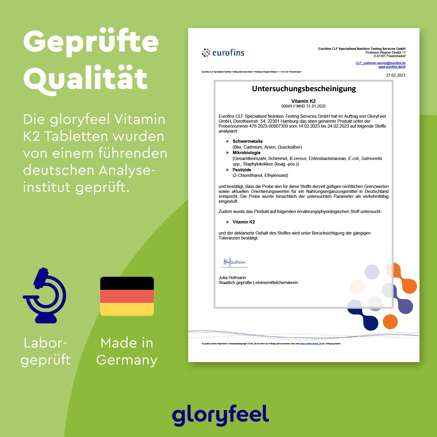 gloryfeel® Vitamin K2 Tabletten