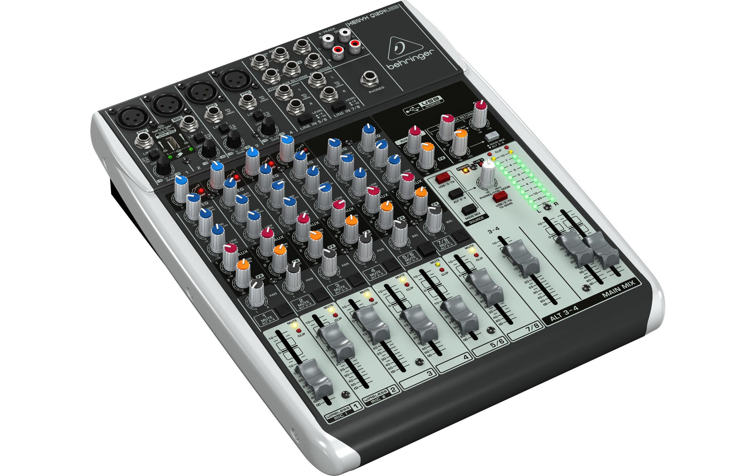 Mischpult Xenyx Q1204 USB<br>Mischpult mit USB-Anschlüssen