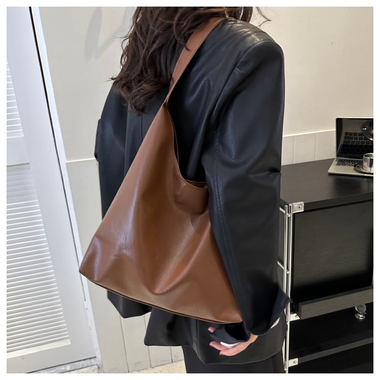 Maorong - Effen imitatieleren tas