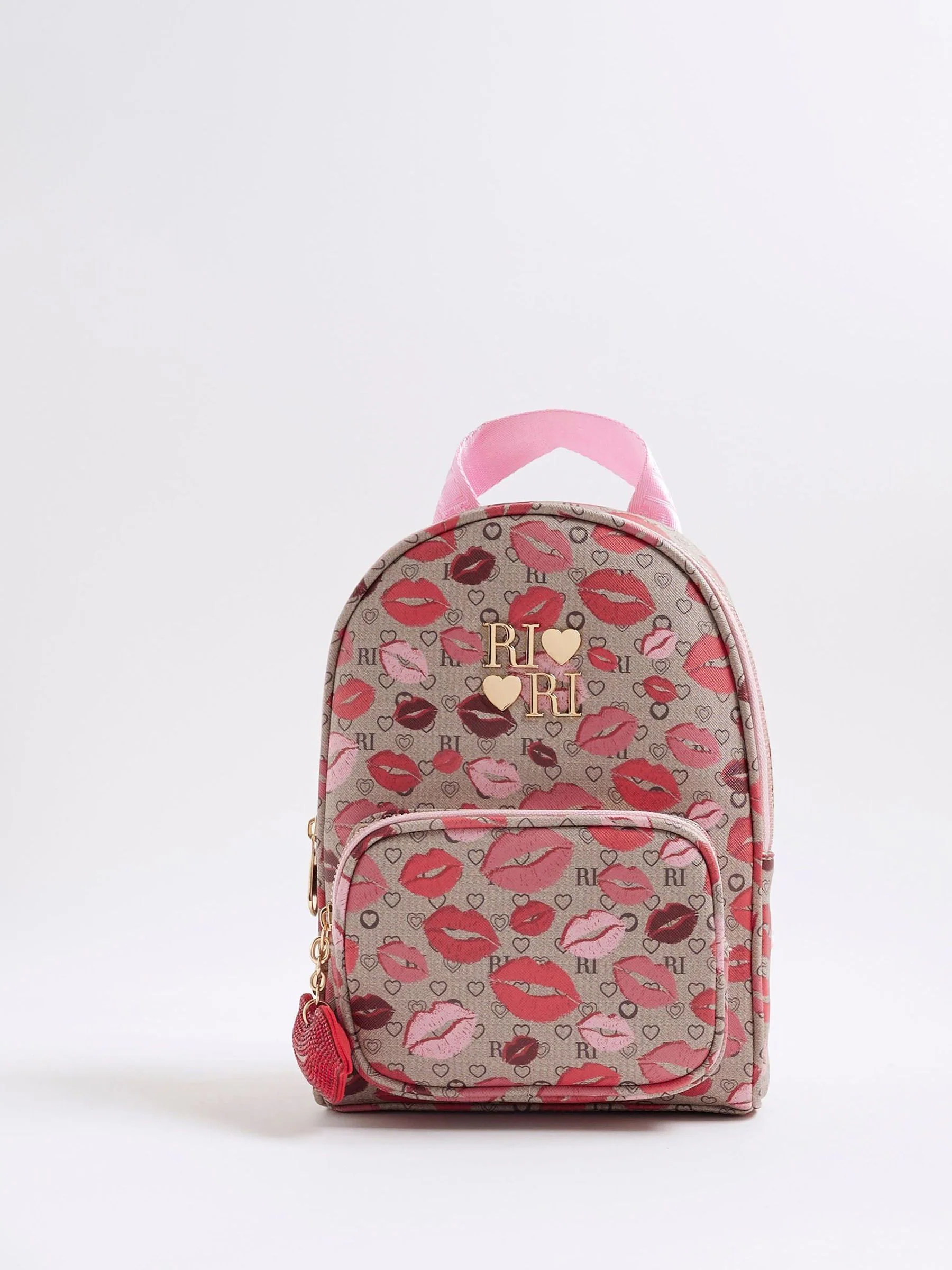 River Island Lips Monogram Backpack