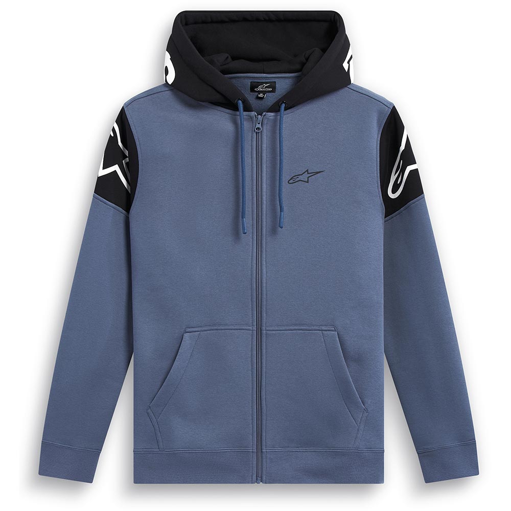 Alpinestars - Sweat zippé à capuche Velocity Bleu / Noir