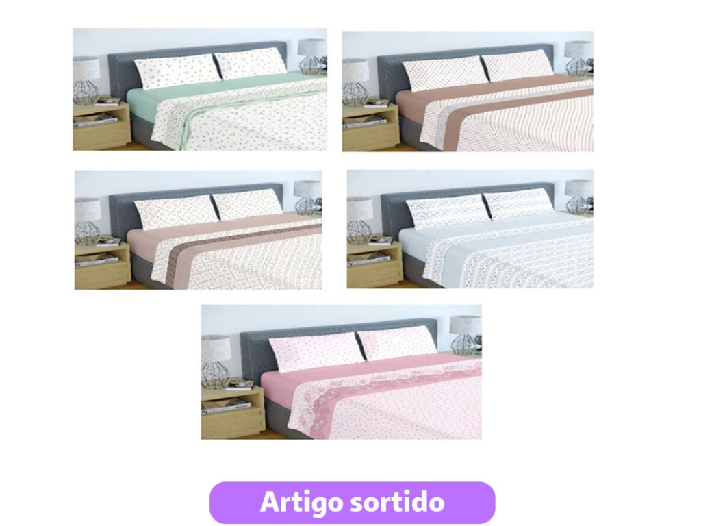 JOGO CAMA CASAL HOMESPECIAL 220X270CM CORES SORTIDAS