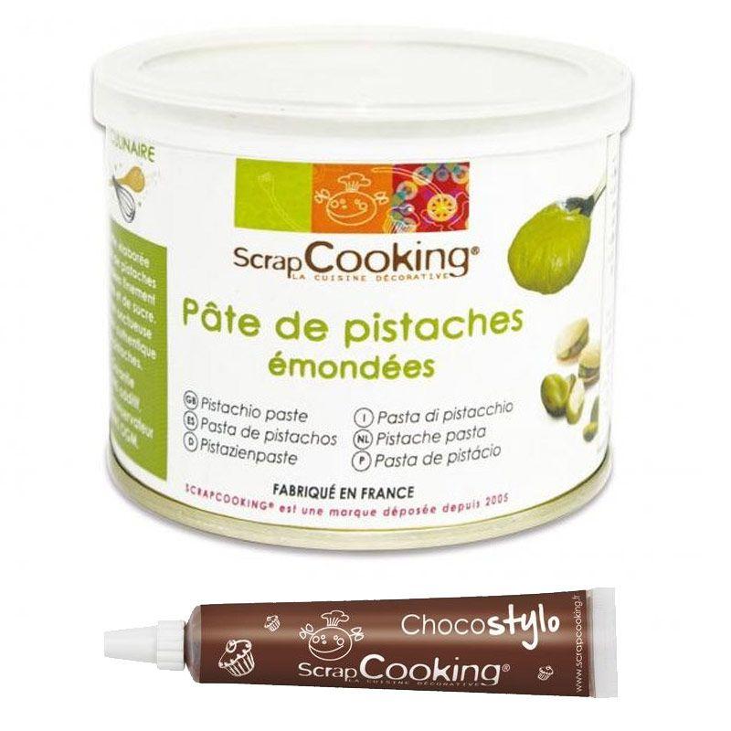 Pâte de pistaches 200 g + 1 Stylo chocolat Scrapcooking
