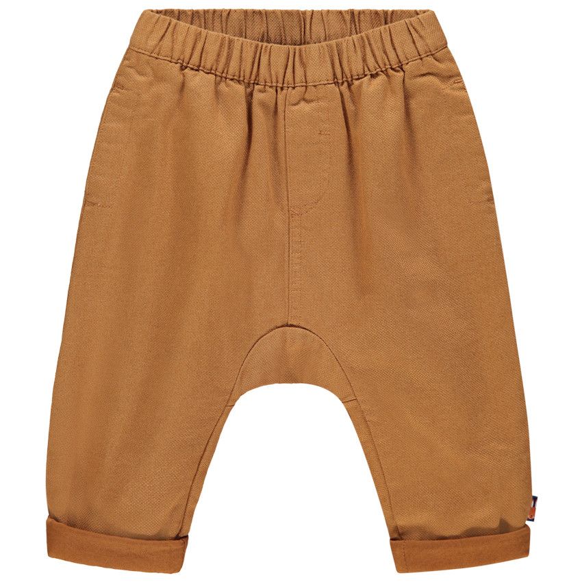 Pantalon doublé jersey style sarouel - Marron