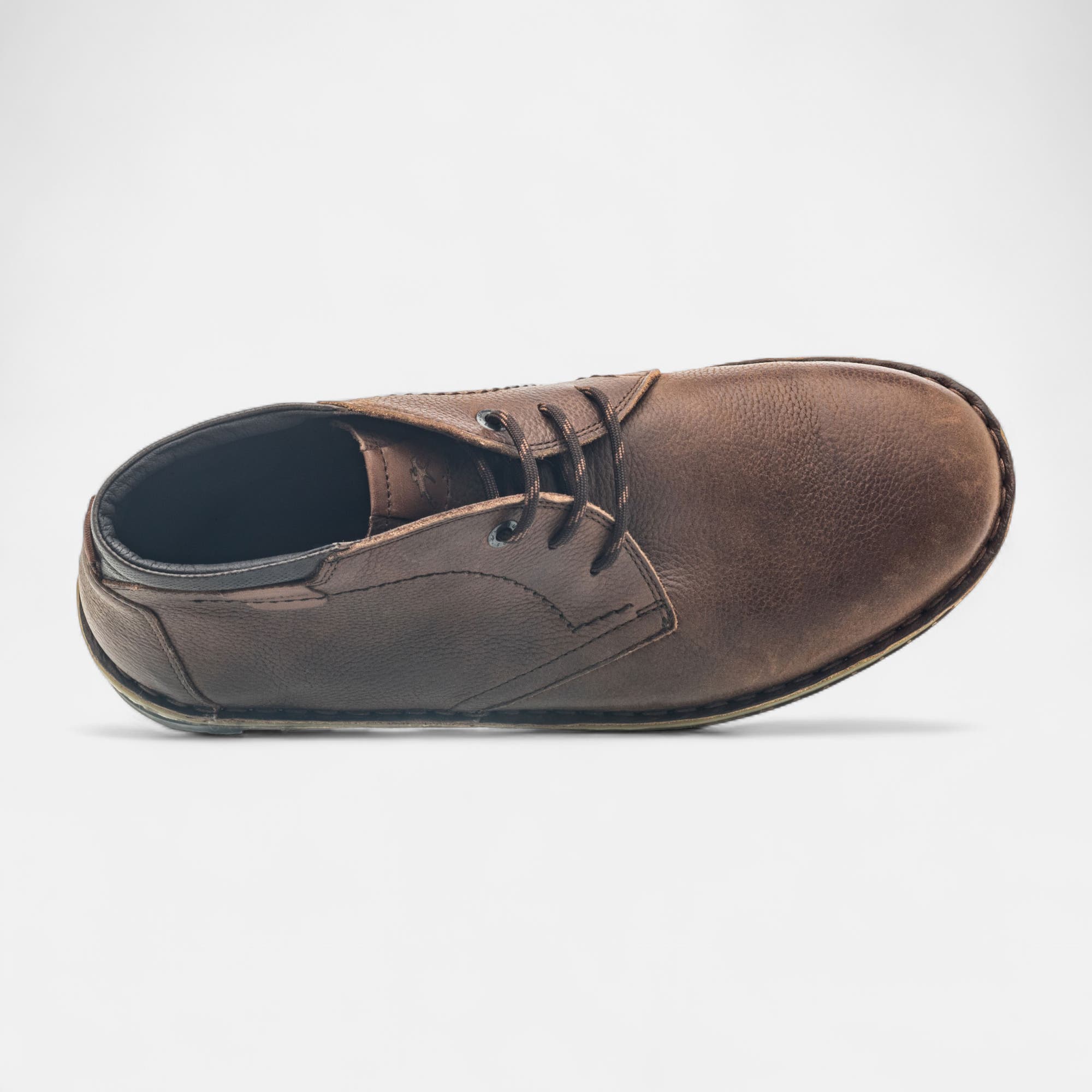 Bottines pieds sensibles Homme en cuir marron