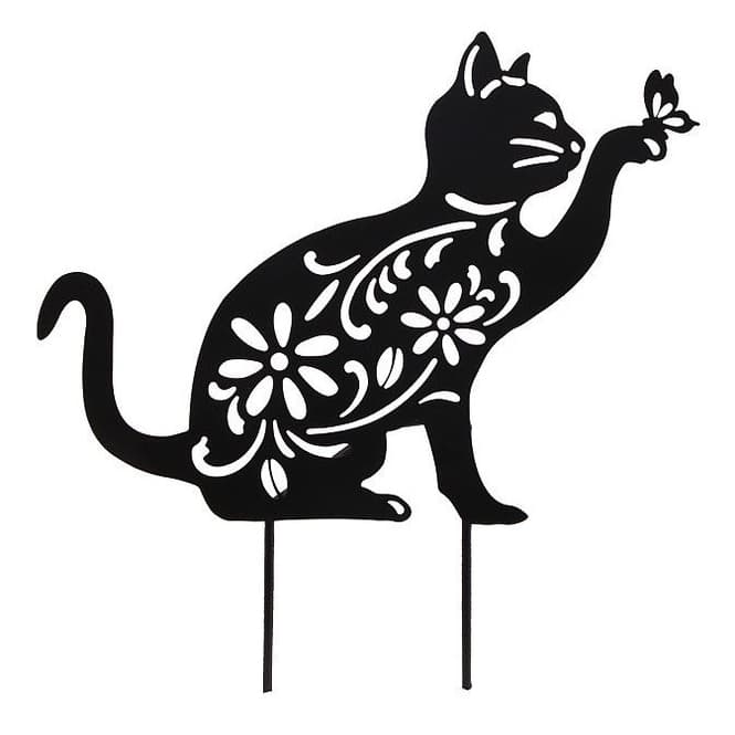 Pflanzenstecker - Katze - ca. 35 x 30 cm