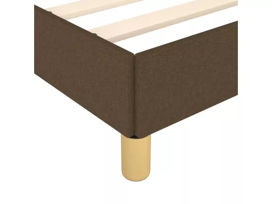 Sommier à lattes de lit Marron foncé 180x200 cm Tissu