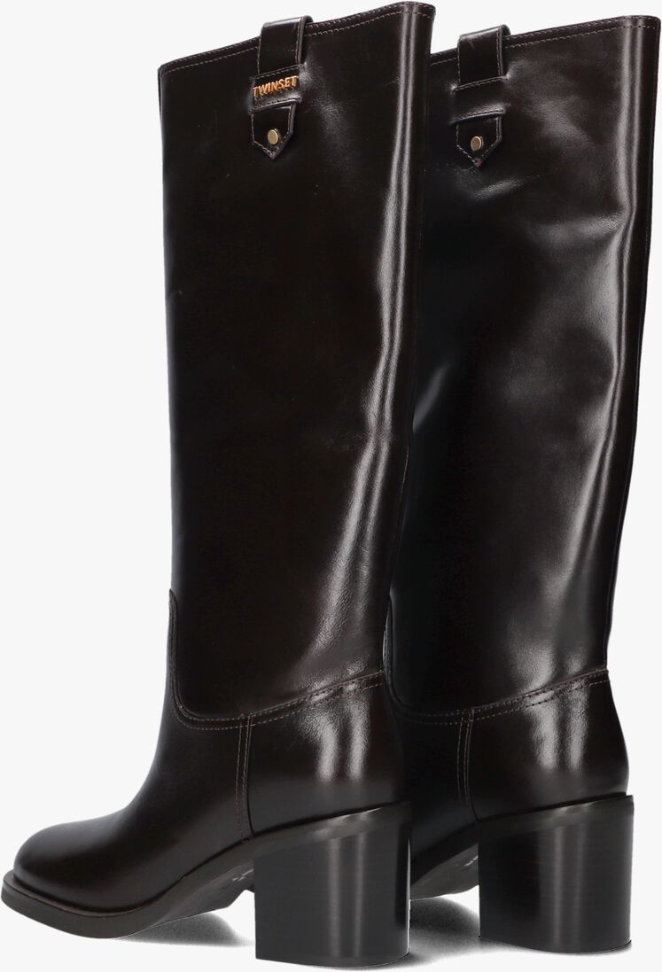 bruine twinset milano hoge laarzen 252tcp080