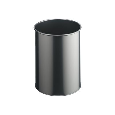Durable - Corbeille à papier métallique ronde 15L - argent