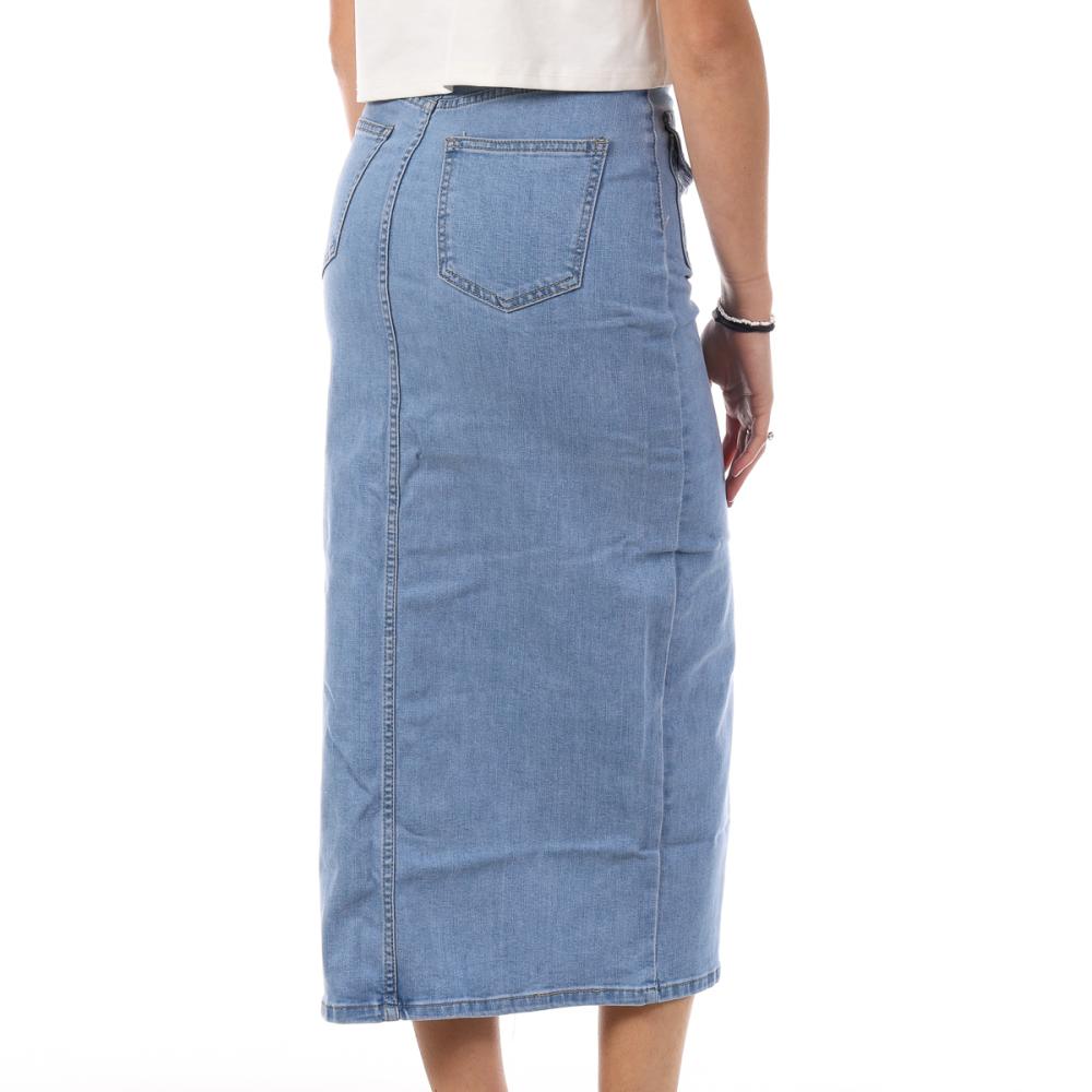 Monday Premium Jupe en Jean Bleu Clair Femme Monday Premium Poche