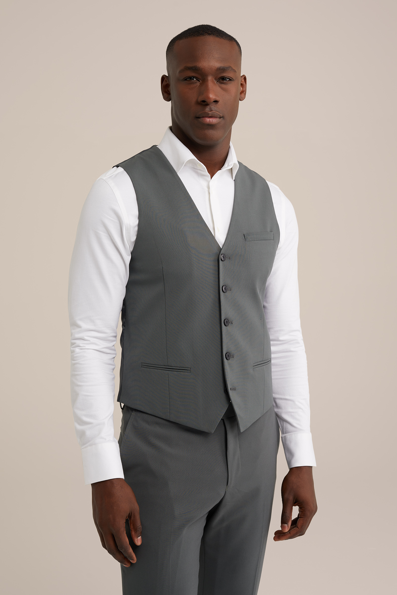 slim fit gilet Fundamentals Groen