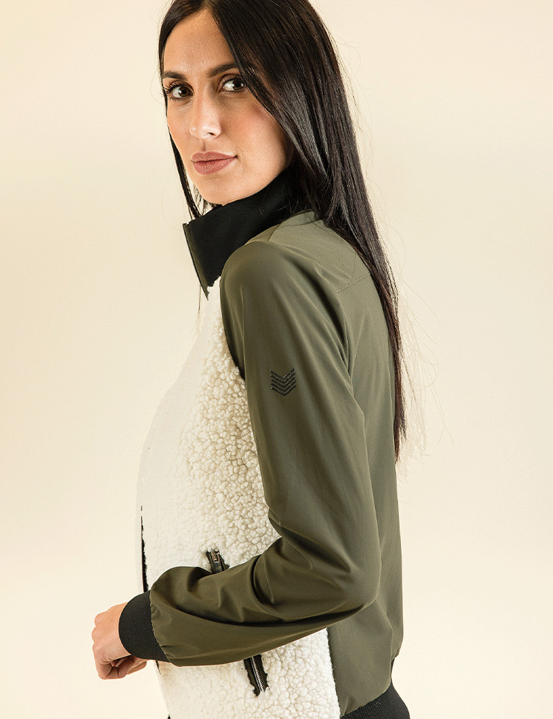 HBT GREEN PEAKS | BIMATIÈRE TOM VESTE FEMME KAKI