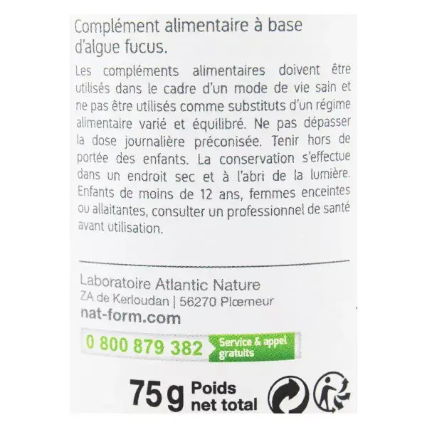 Nat & Form Original Fucus Seaweed 200 cápsulas