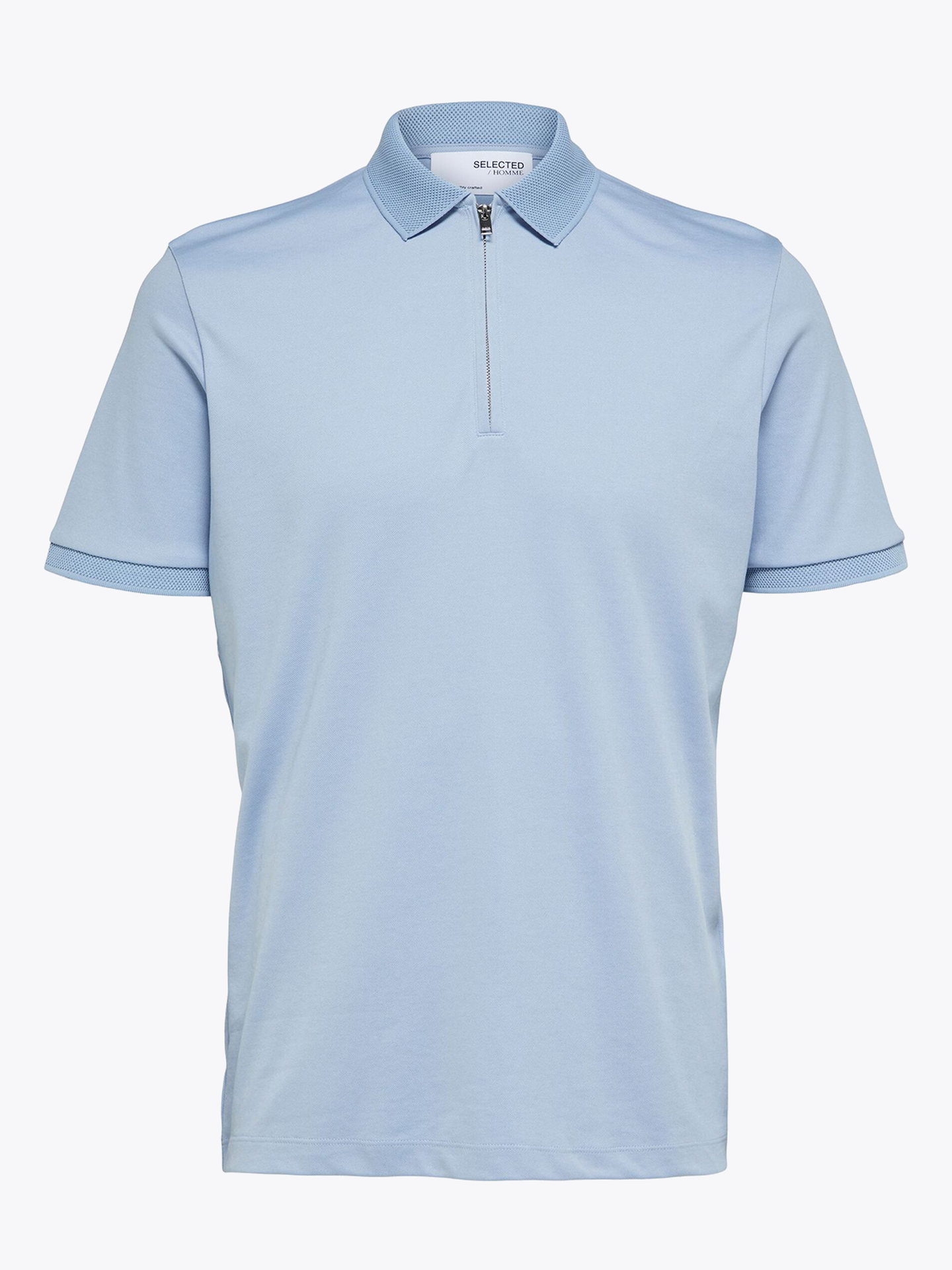 Selected Homme Fave Zip Short Sleeve Polo