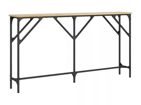 Table console chêne sonoma 140x23x75 cm bois d'ingénierie