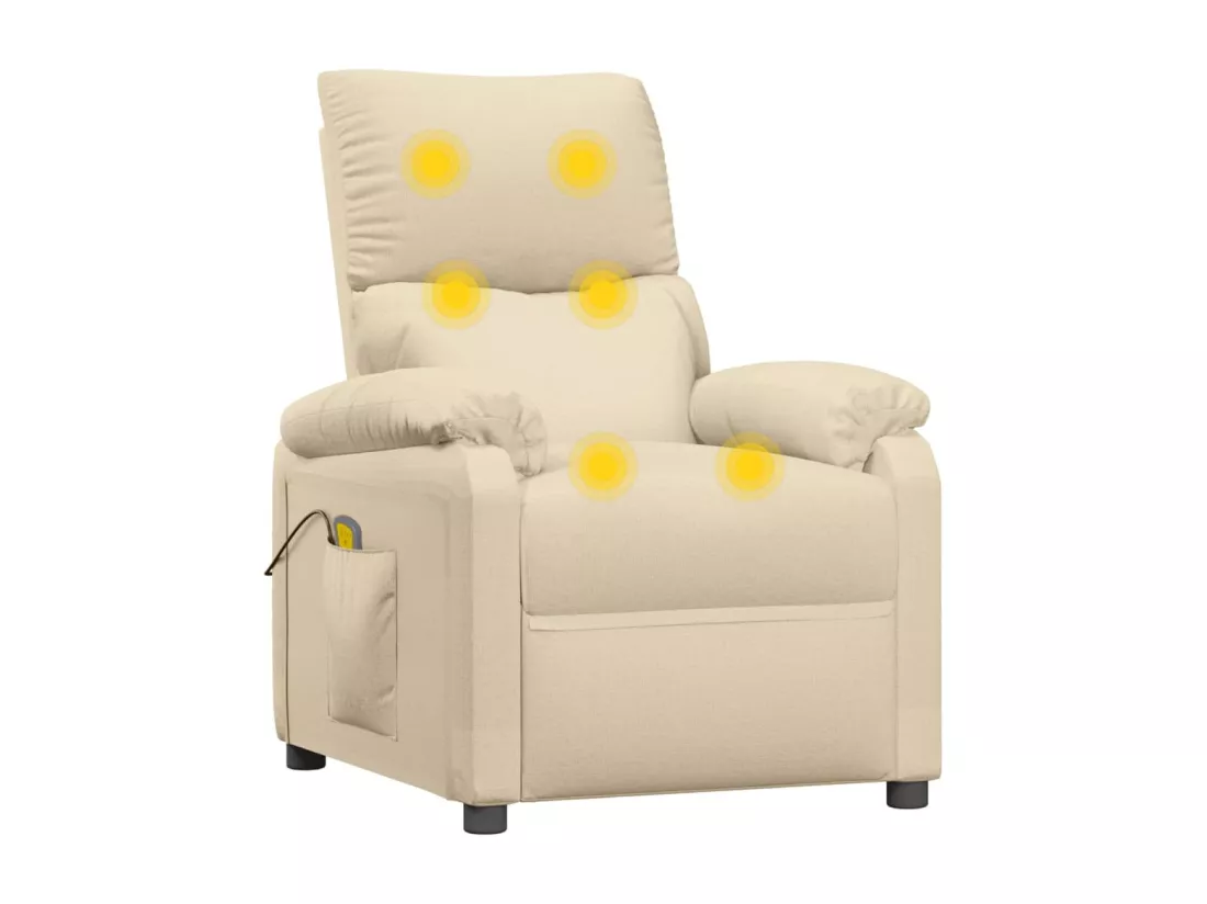 Fauteuil de massage Crème Tissu
